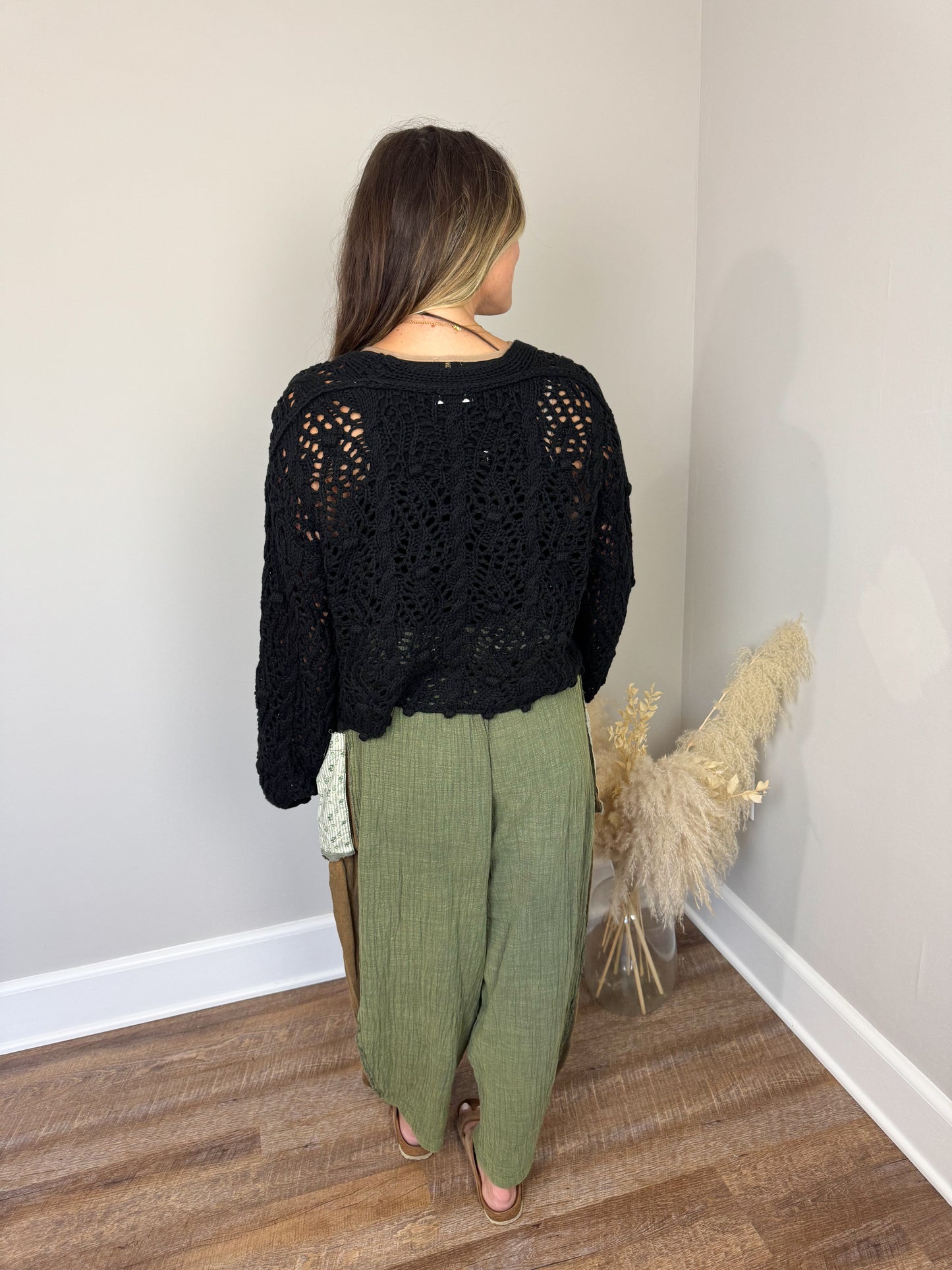 Destiny Crochet Cardigan | Black [Love Sal X POL]