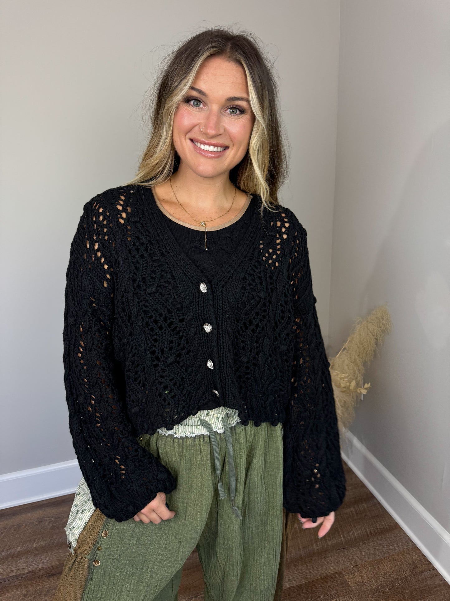 Destiny Crochet Cardigan | Black [Love Sal X POL]