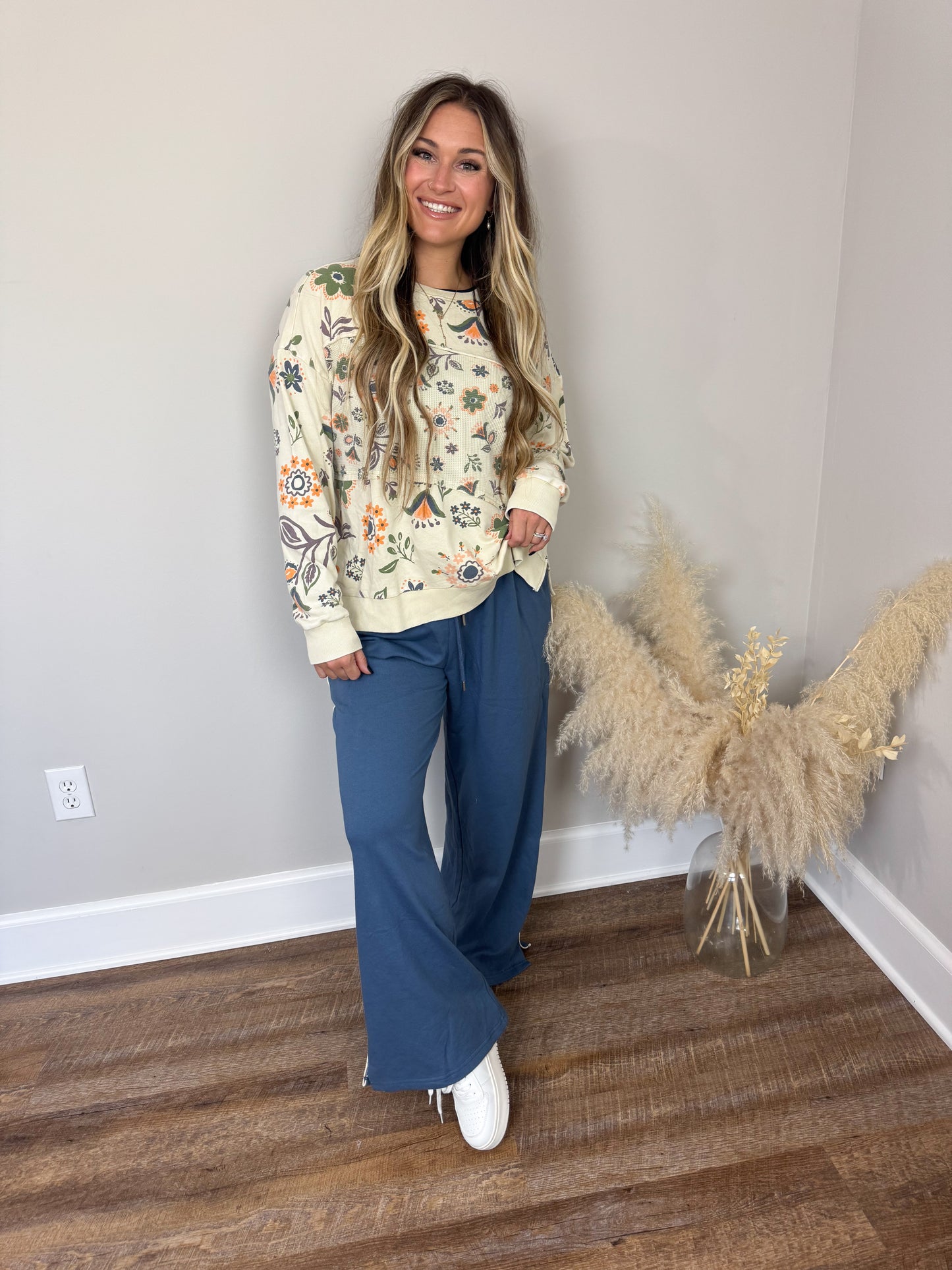 Evermore Printed Pullover | Natural