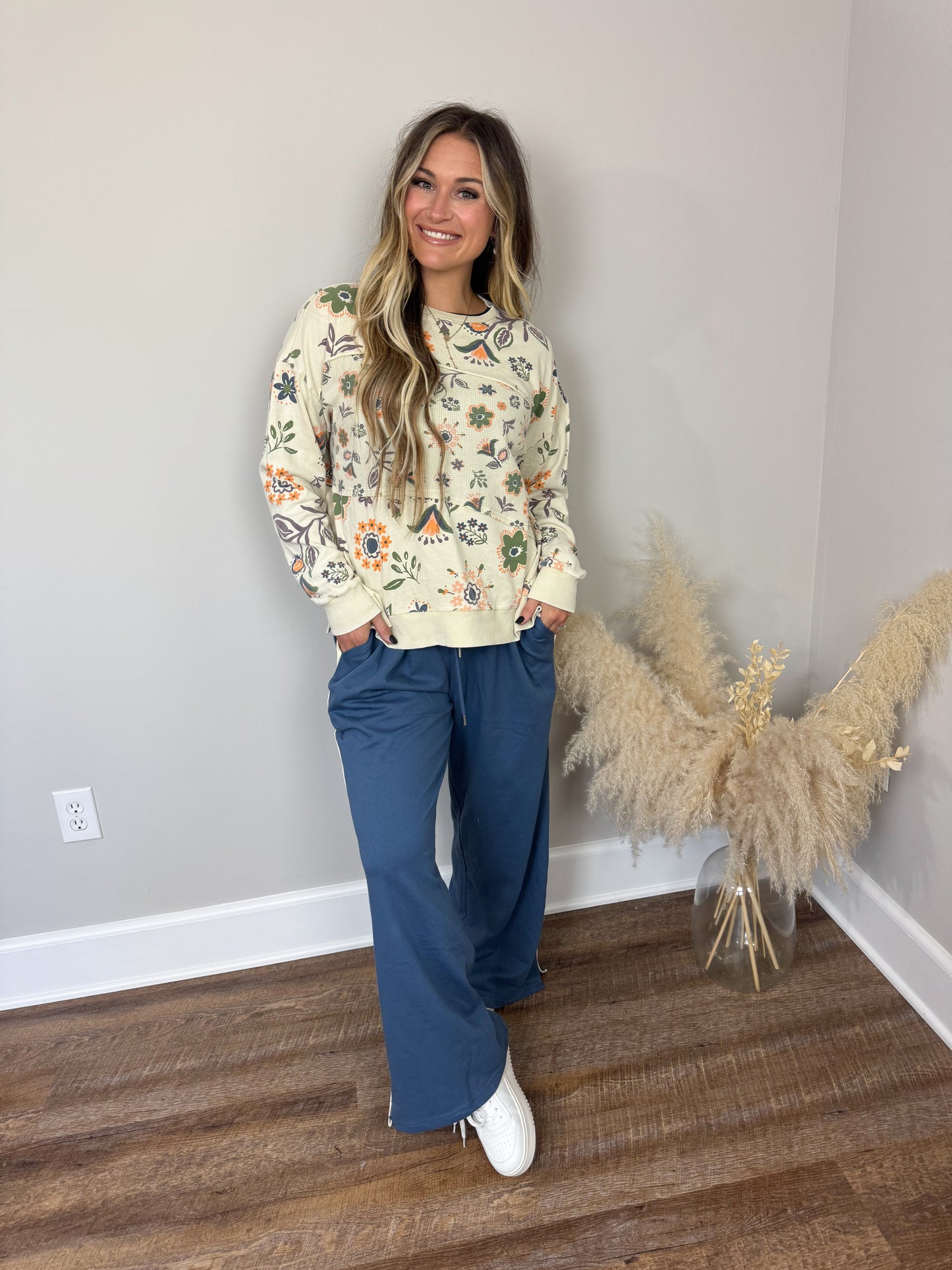 Evermore Printed Pullover | Natural