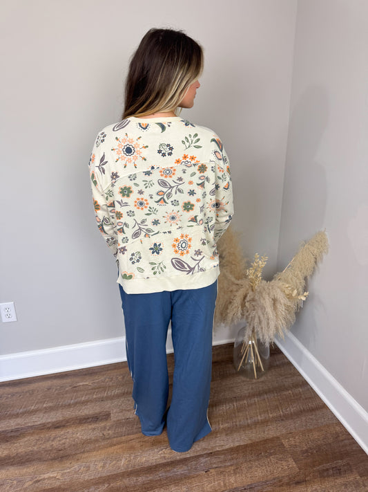 Evermore Printed Pullover | Natural