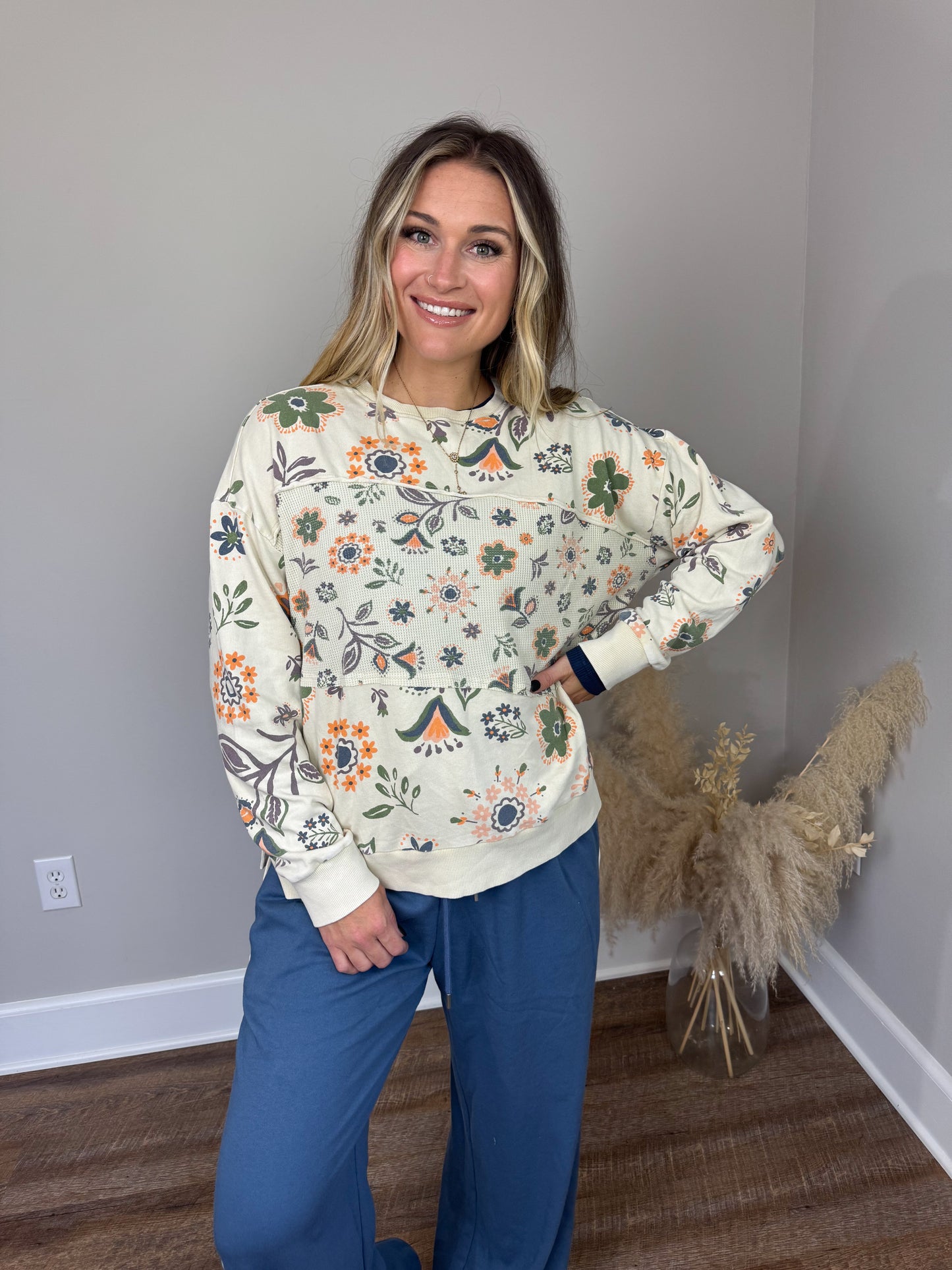 Evermore Printed Pullover | Natural