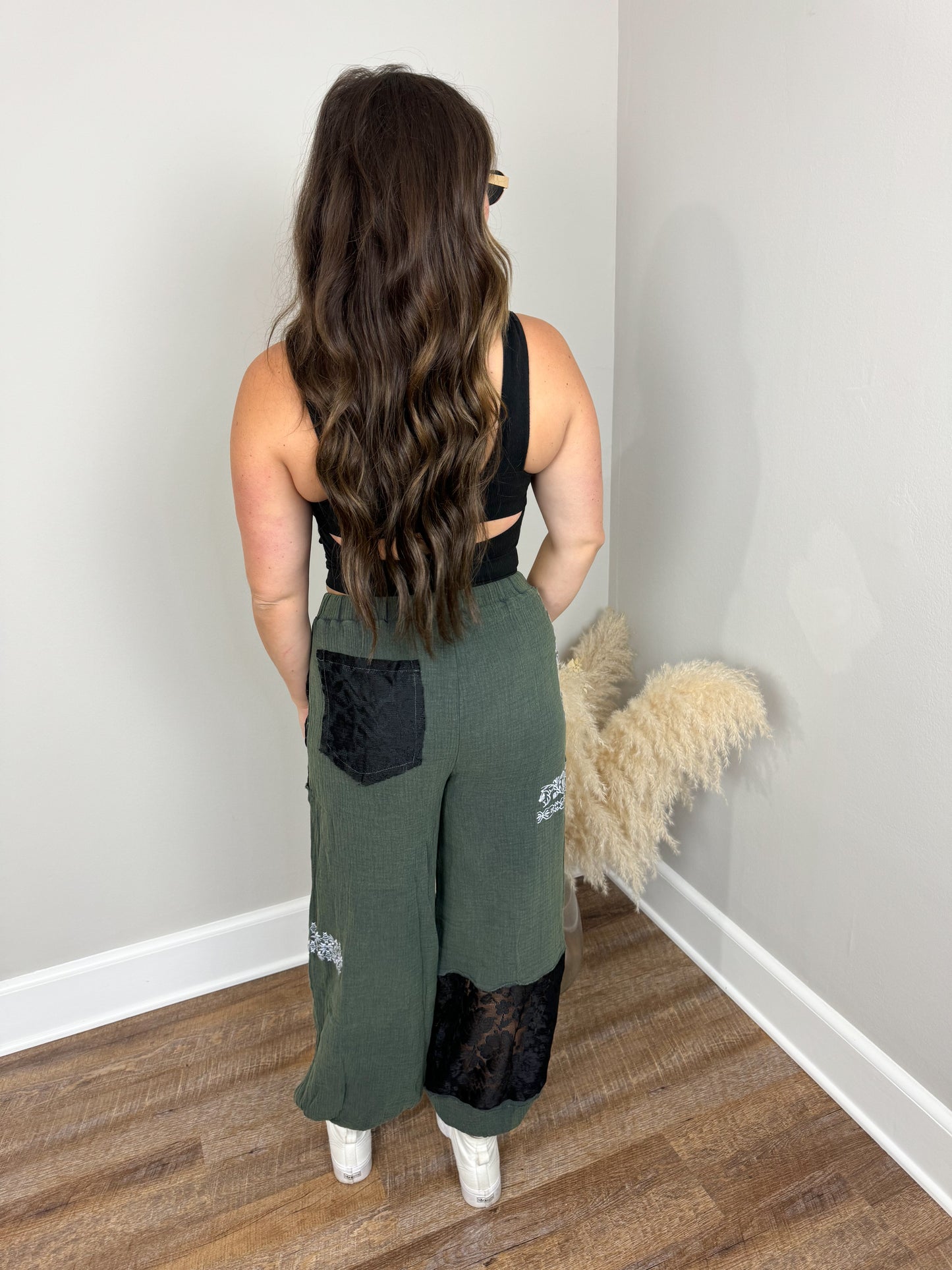 Silence Gauze Pants | Olive