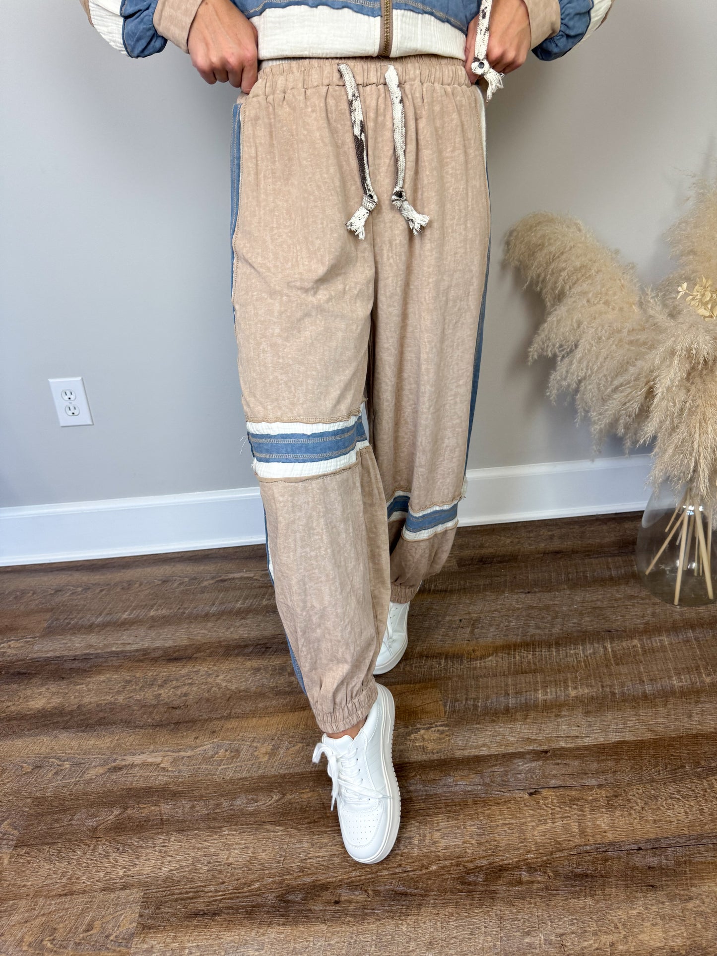 Stonewash Dreams Joggers | Latte