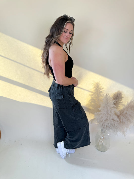 Feeling Good Wide Leg Pants | Black