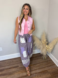 Chase Denim Vest | Pink