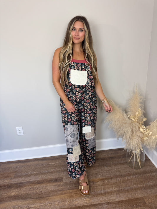 Hathaway Floral Overalls
