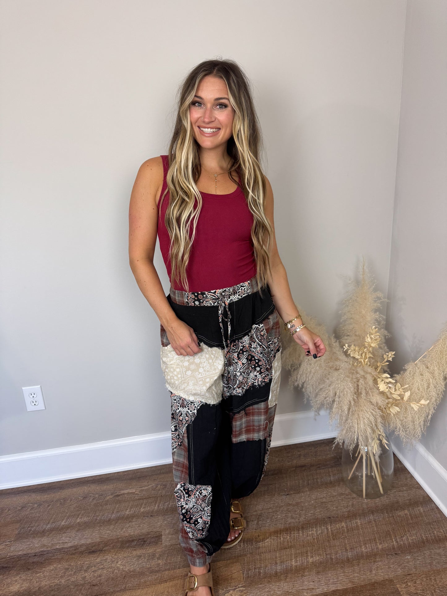 Clark Scoop Tank Top | Burgundy