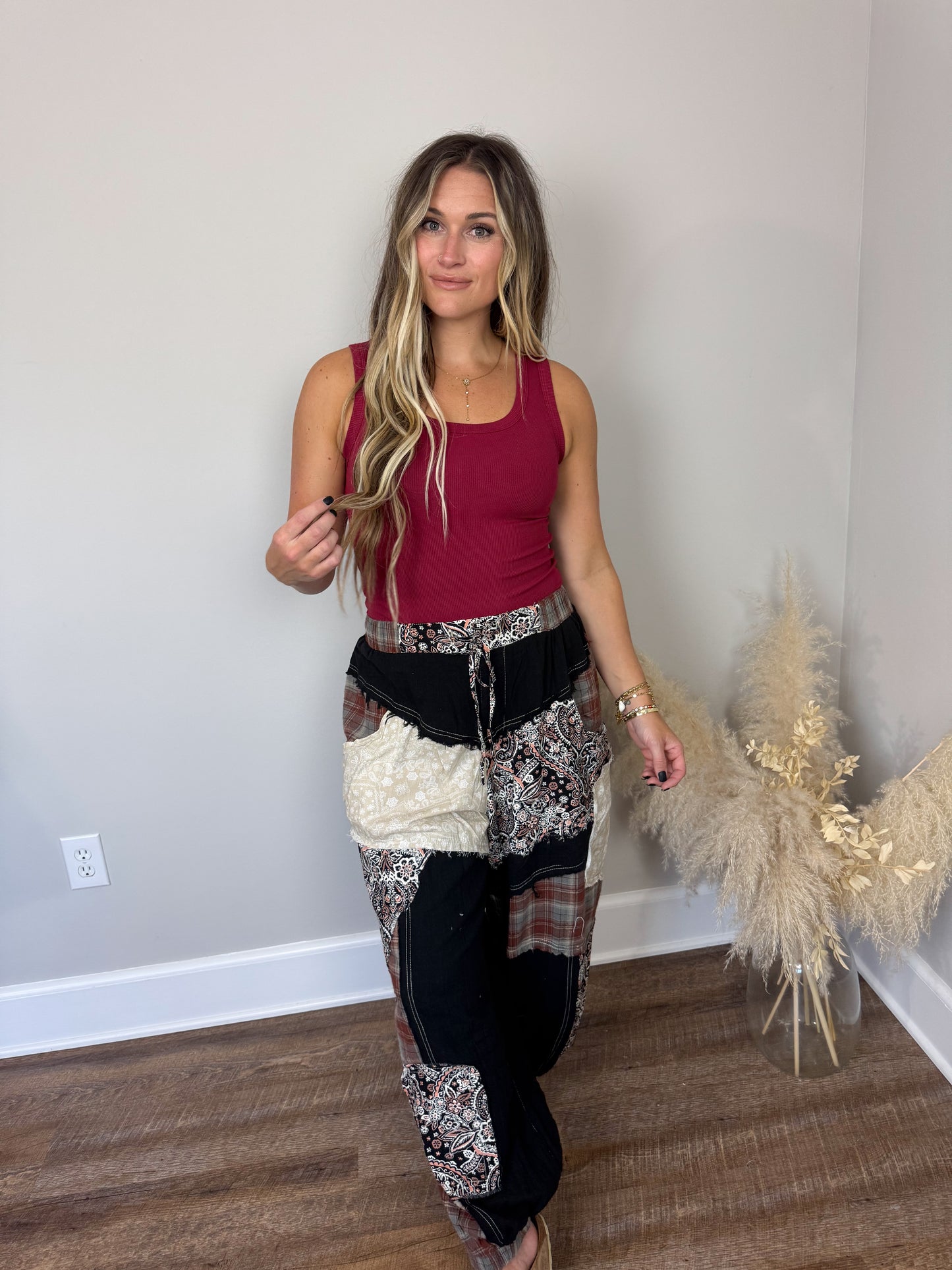 Clark Scoop Tank Top | Burgundy