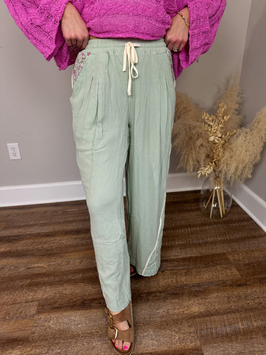Hiller Pants | Mint Green
