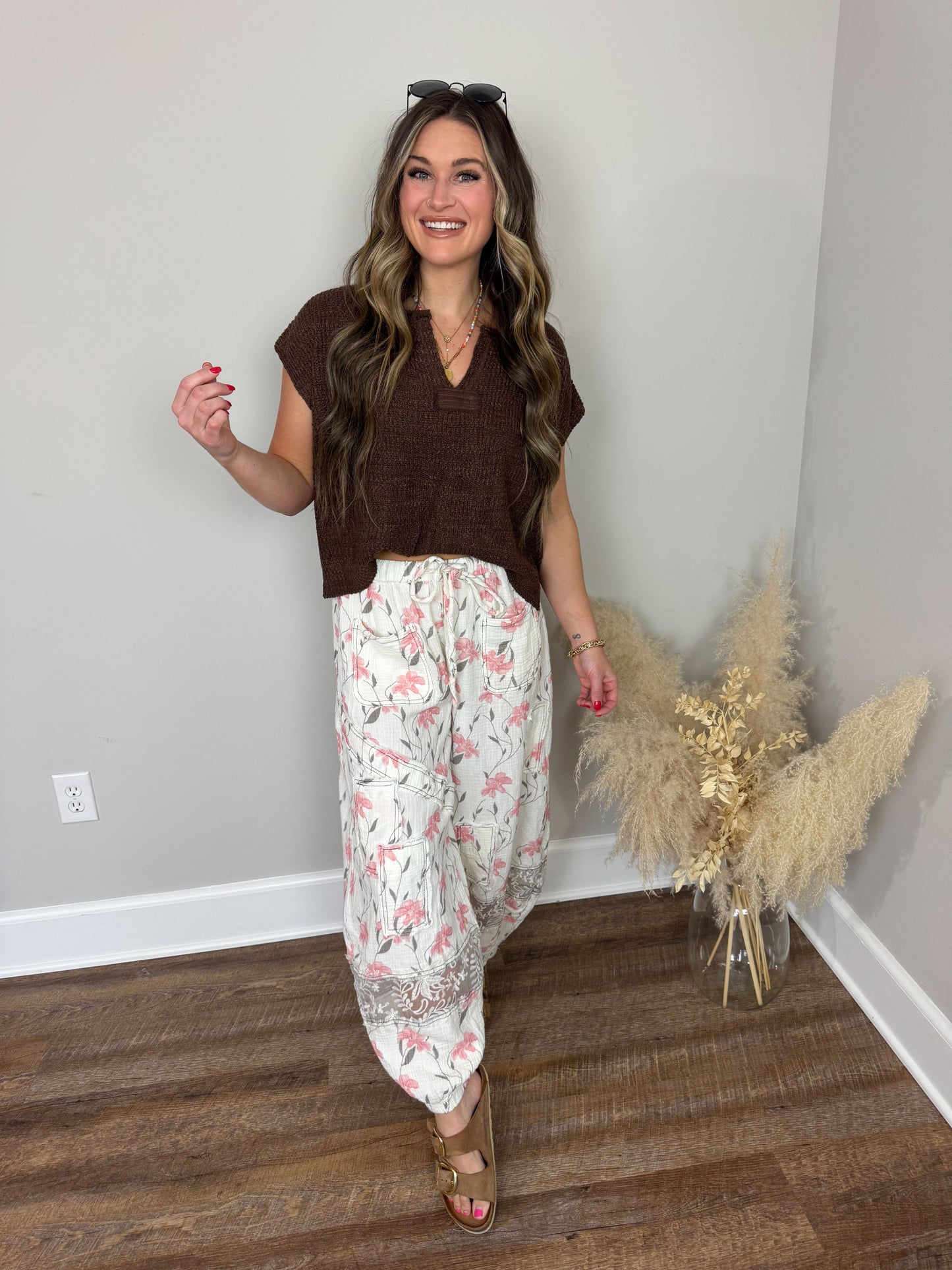 Harvest Trail Floral Pants | Pink