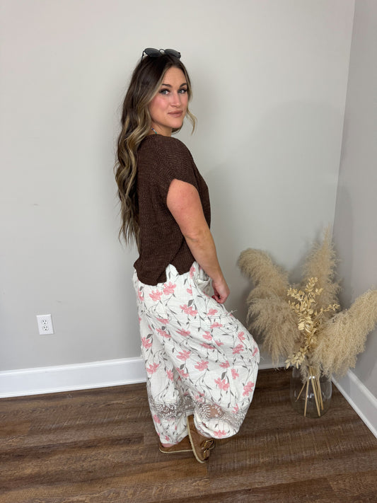 Harvest Trail Floral Pants | Pink
