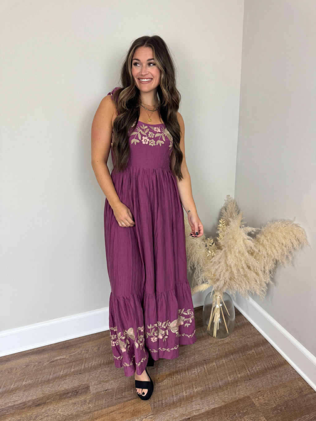 Jean Embroidered Dress FINAL SALE
