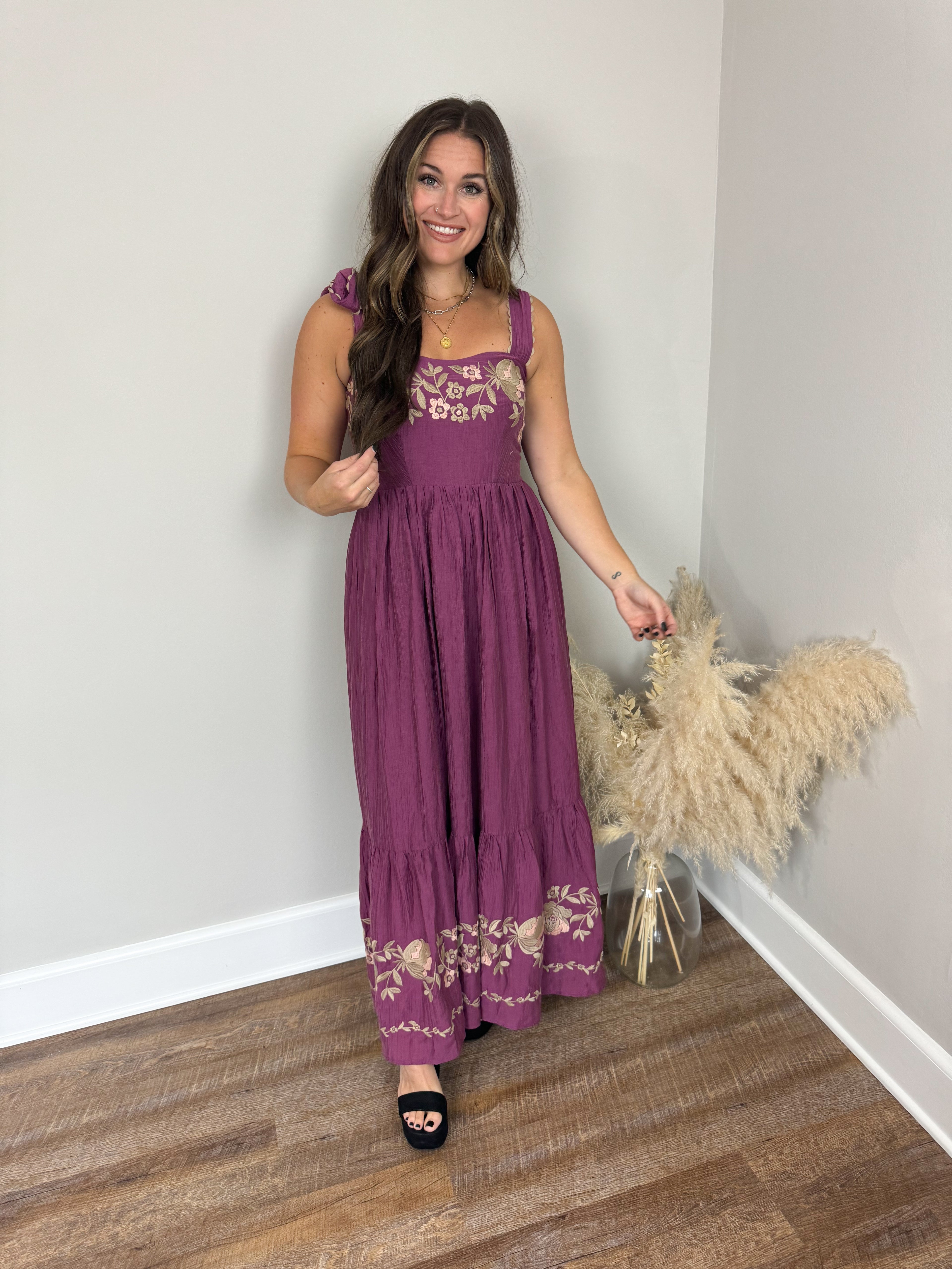 Jean Embroidered Dress FINAL SALE