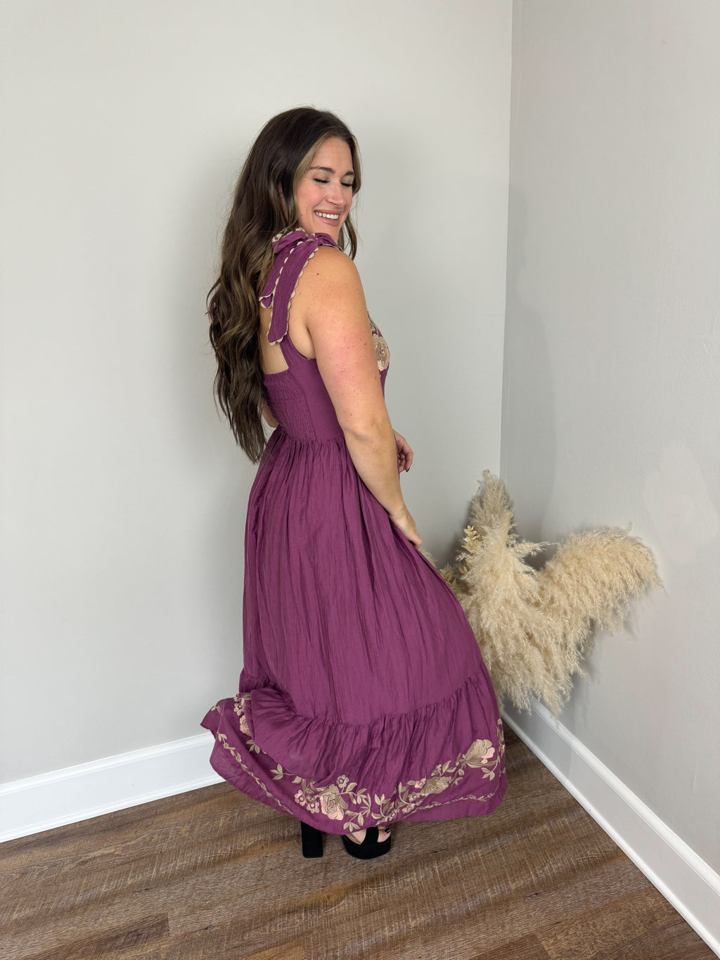 Jean Embroidered Dress FINAL SALE