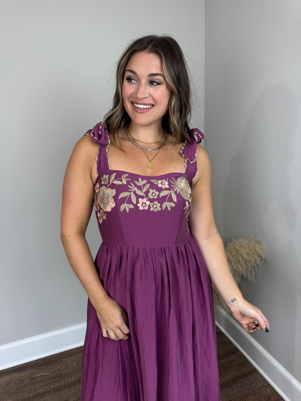 Jean Embroidered Dress FINAL SALE