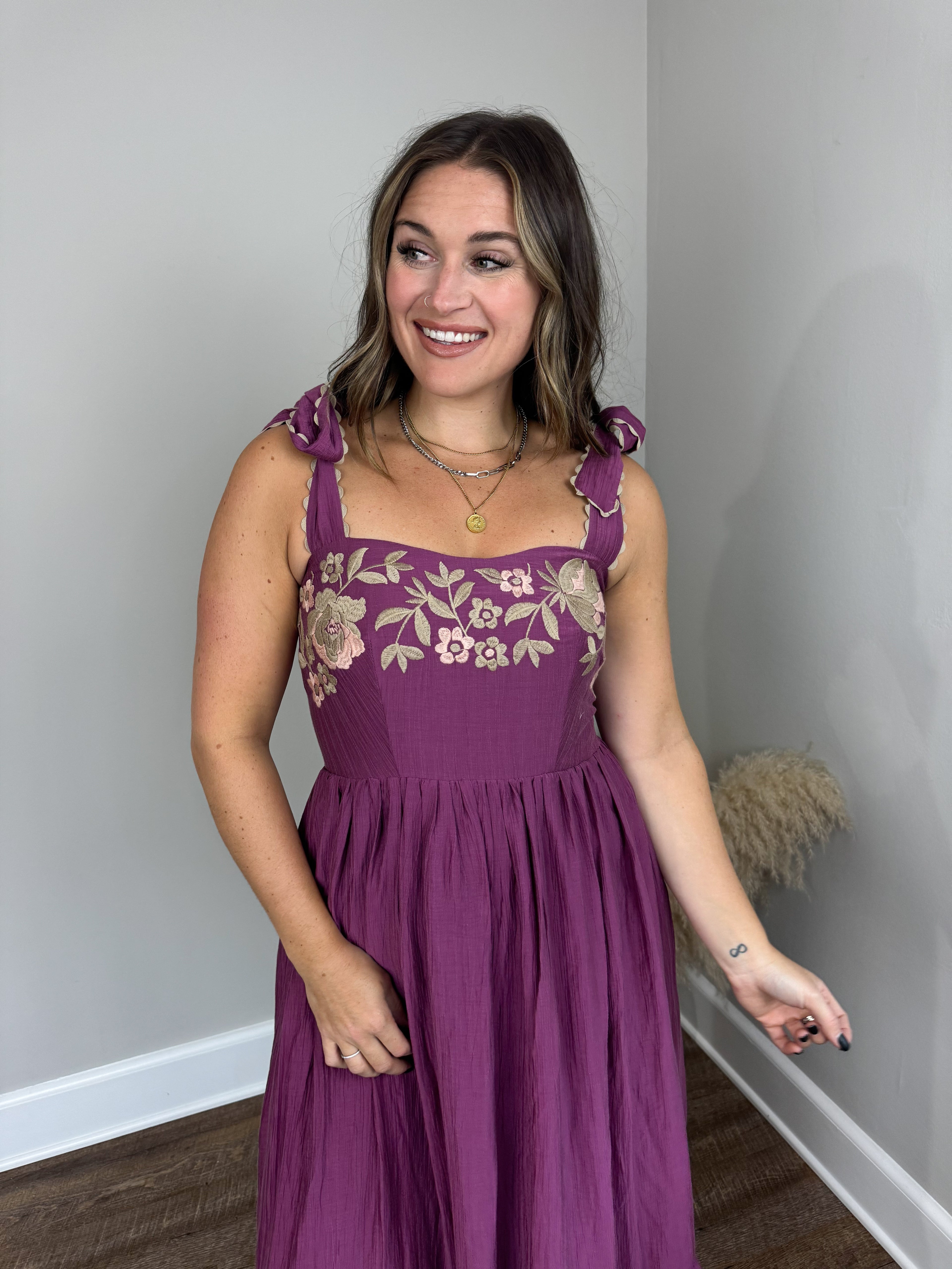Jean Embroidered Dress FINAL SALE