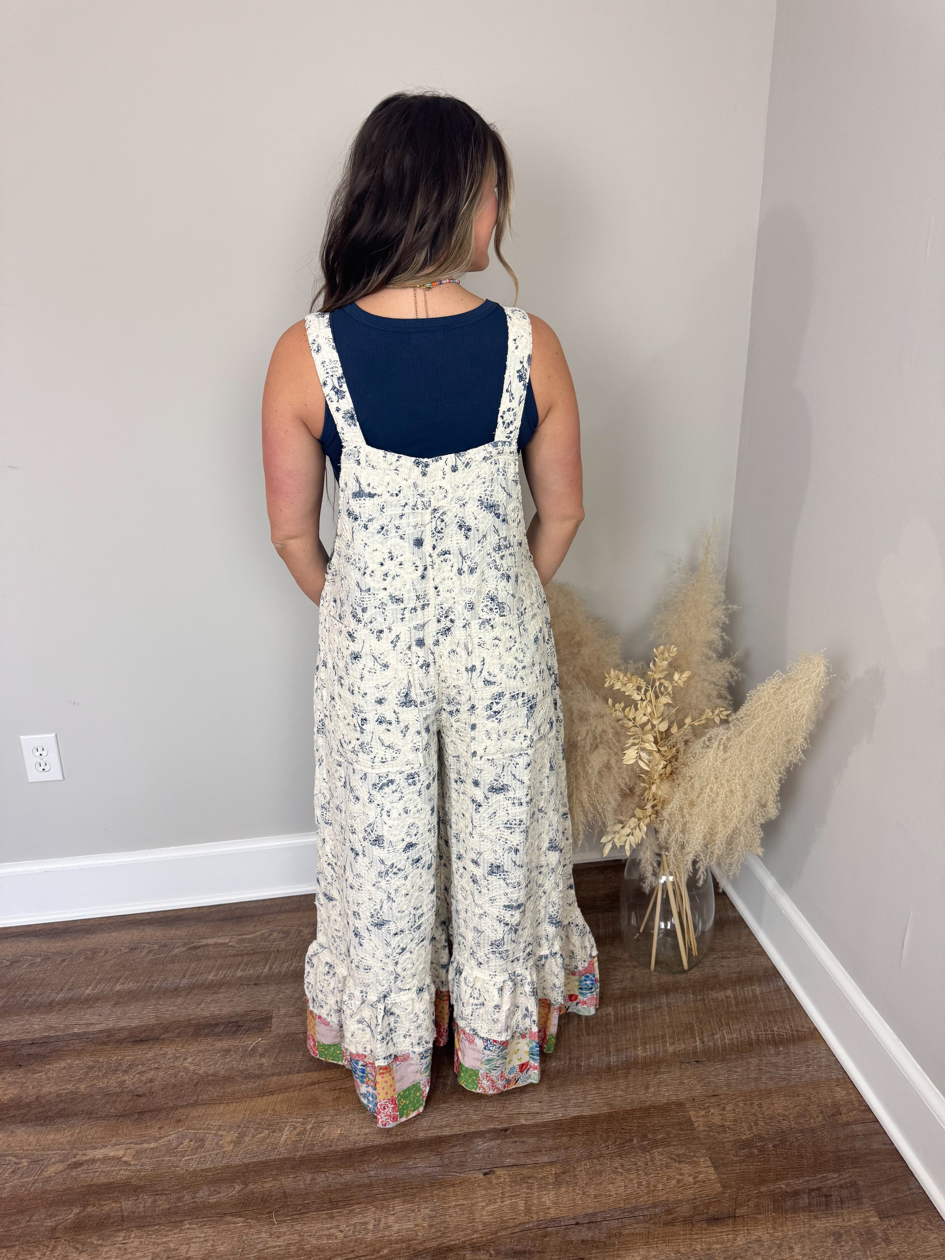 Jade Textured Overalls