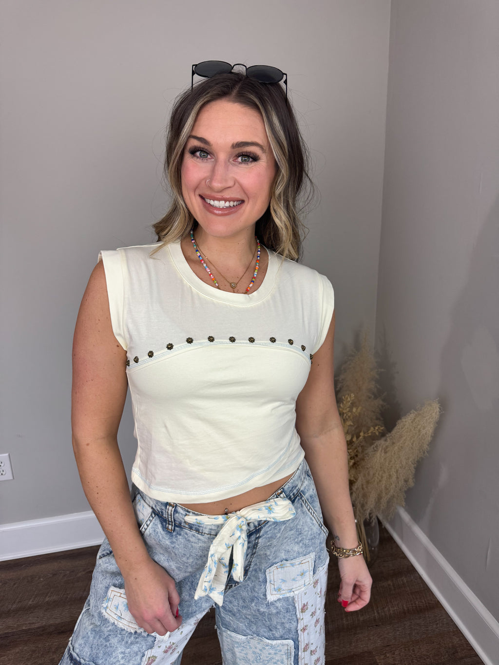 Gateway Cropped Shirt | Butter Milk