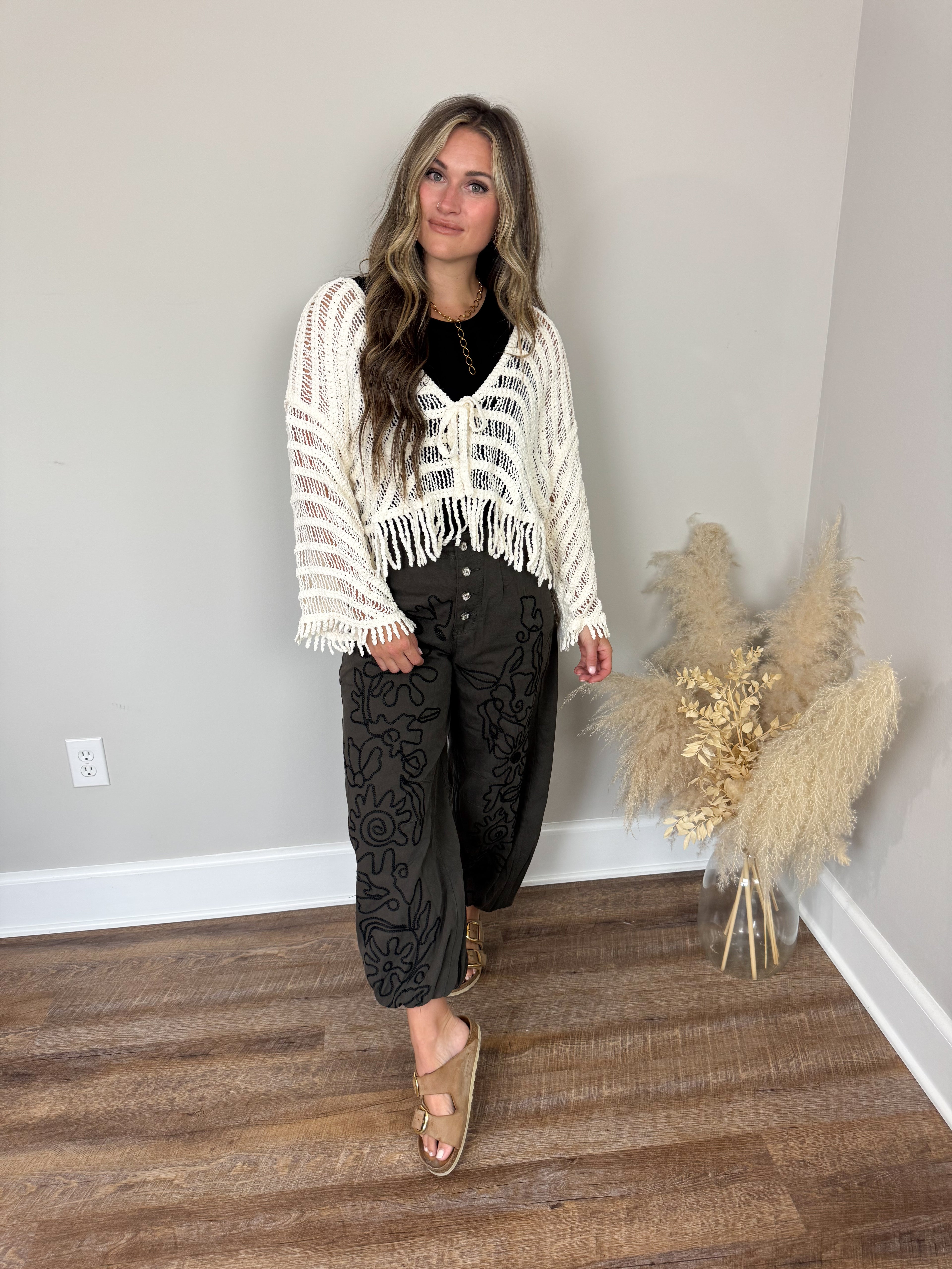 Gilmore Crochet Cardigan | Cream