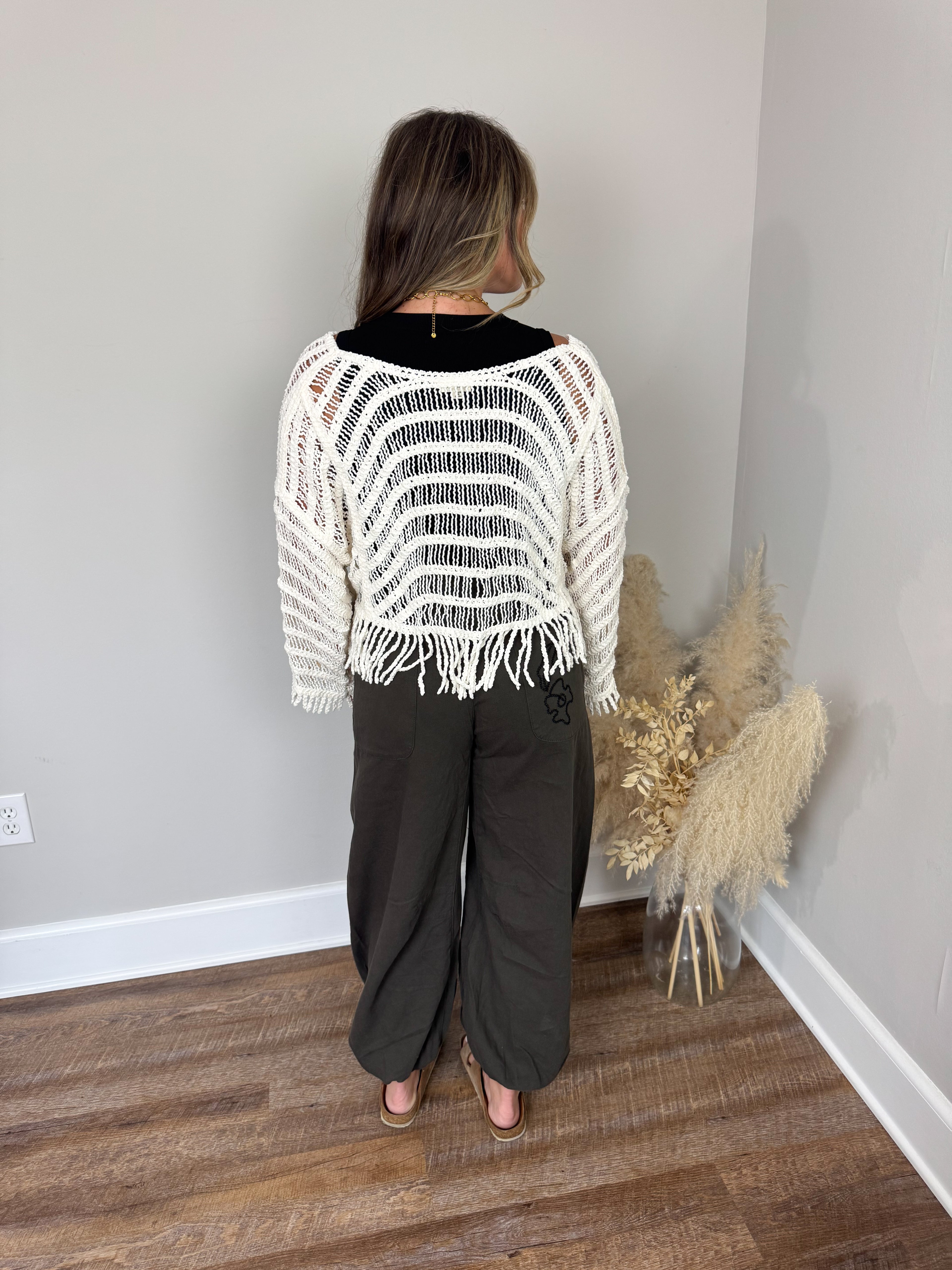 Gilmore Crochet Cardigan | Cream