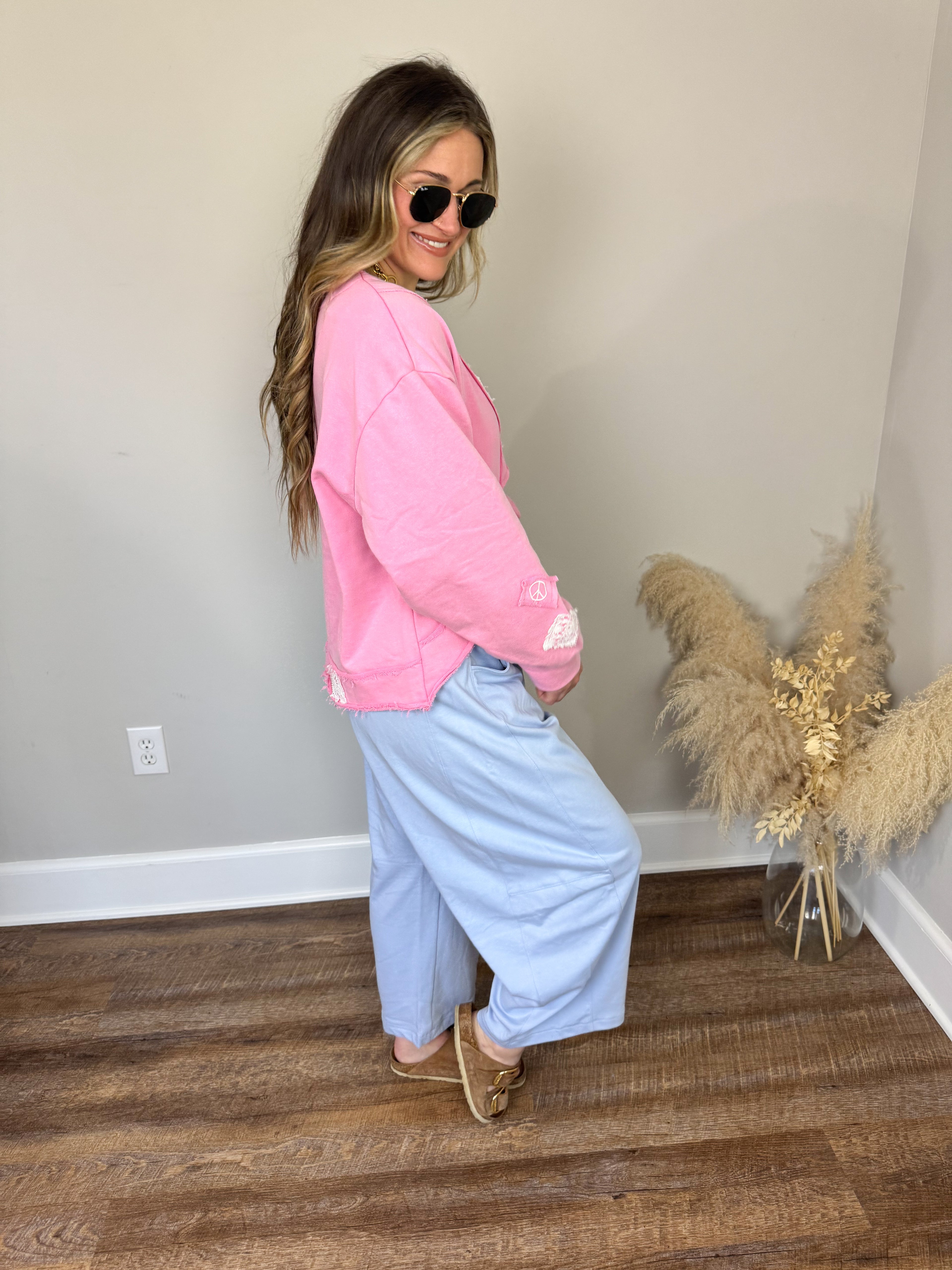 Noah Barrel Sweatpants | Sky Bloom