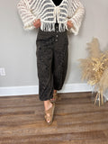 Malone Embroidered Pants | Stone Black