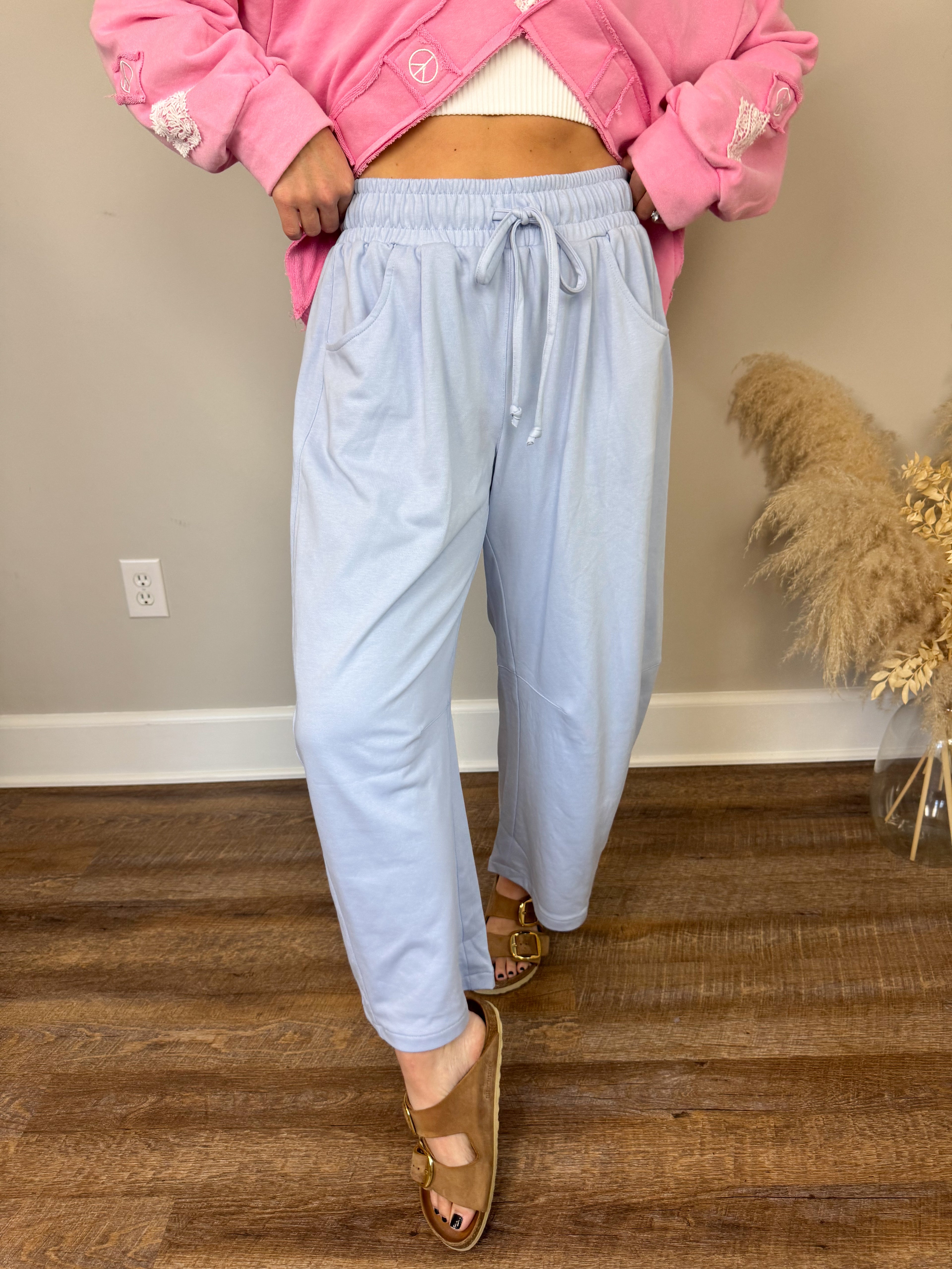 Noah Barrel Sweatpants | Sky Bloom