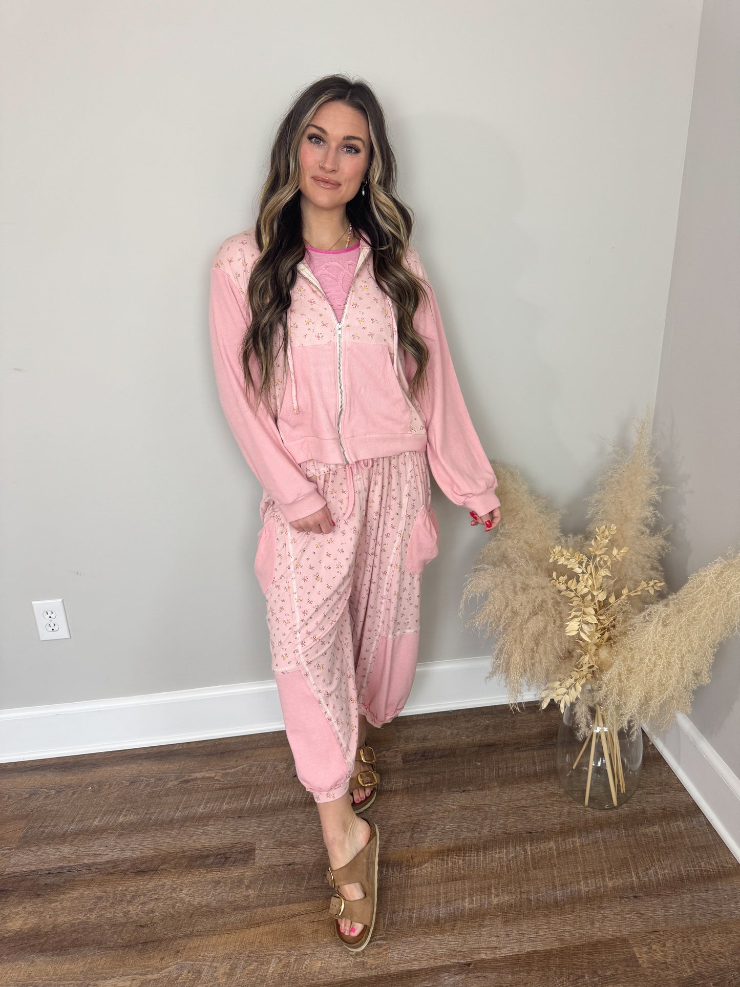 Devon Zip Up Hoodie | Pink