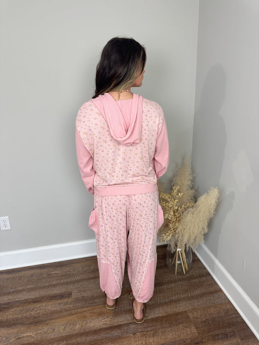 Devon Zip Up Hoodie | Pink