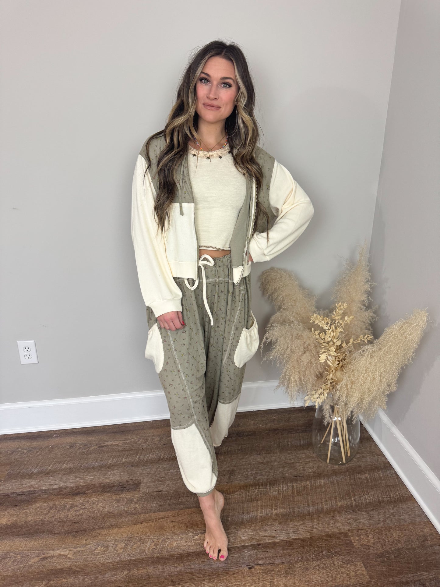 Devon Zip Up Hoodie | Sage