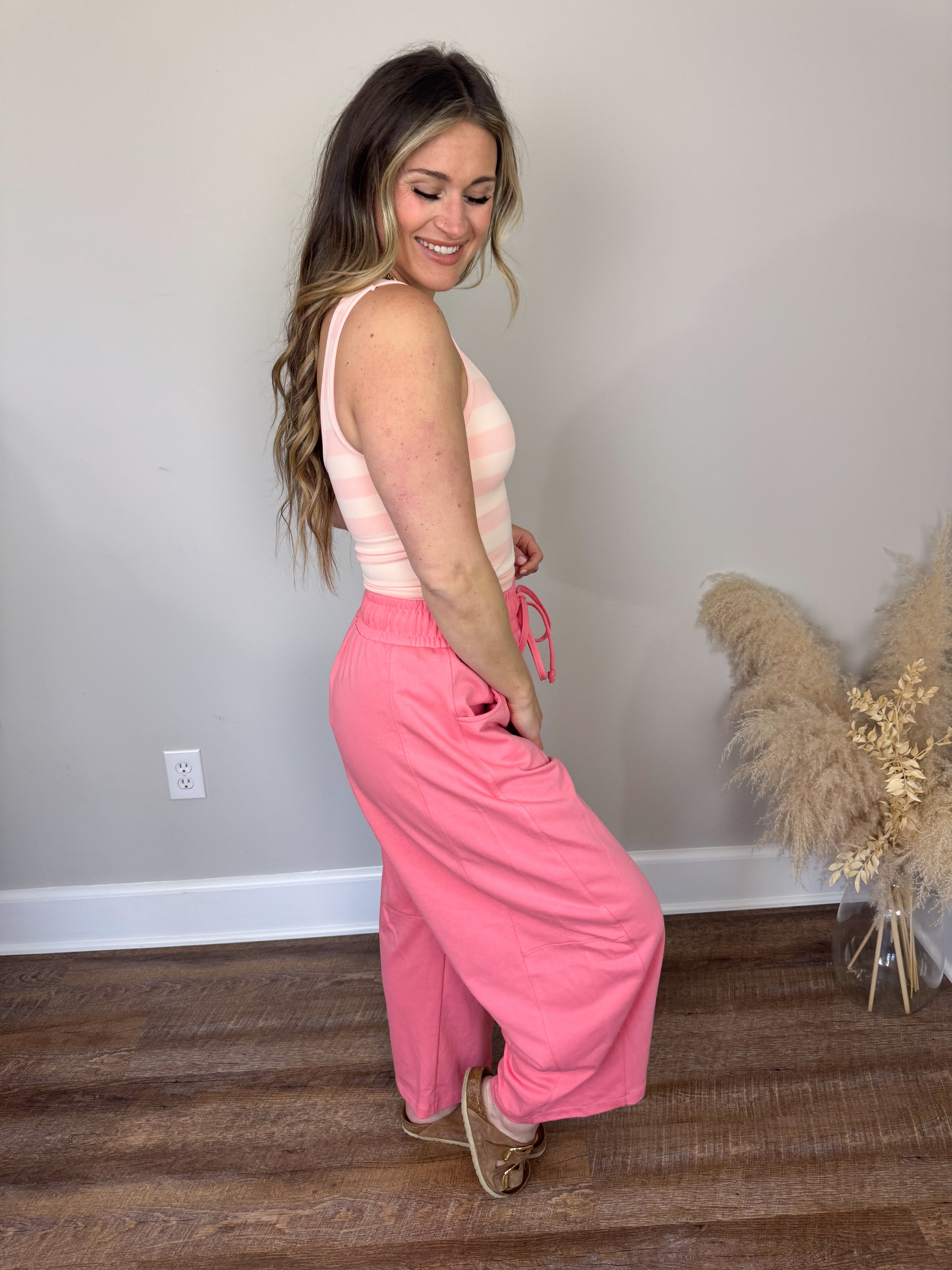 Noah Barrel Sweatpants | Pink