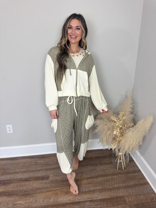 Devon Zip Up Hoodie | Sage