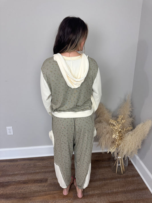 Devon Zip Up Hoodie | Sage