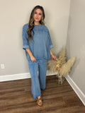 Delta Terry Top | Blue