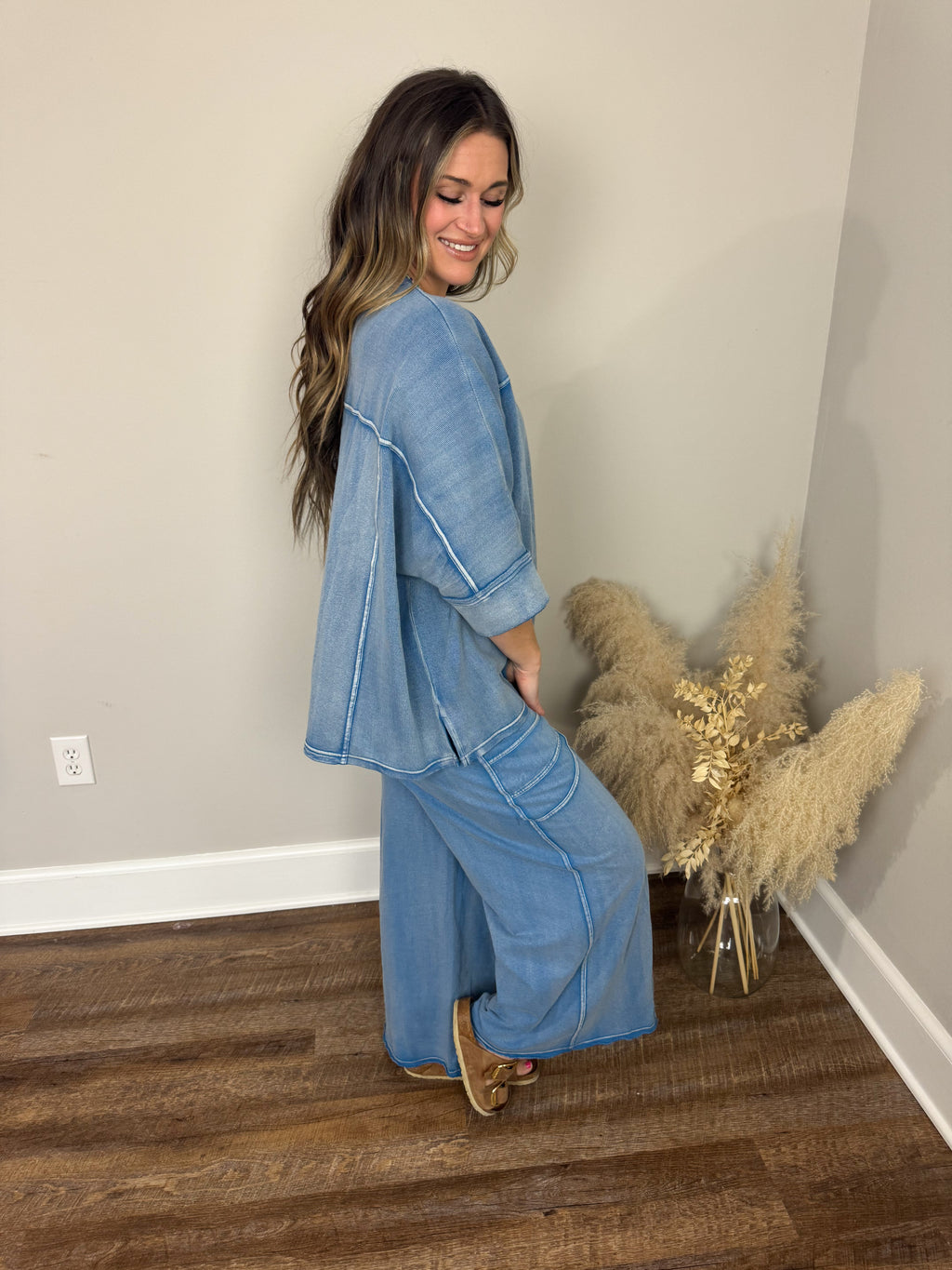 Delta Terry Pants | Blue