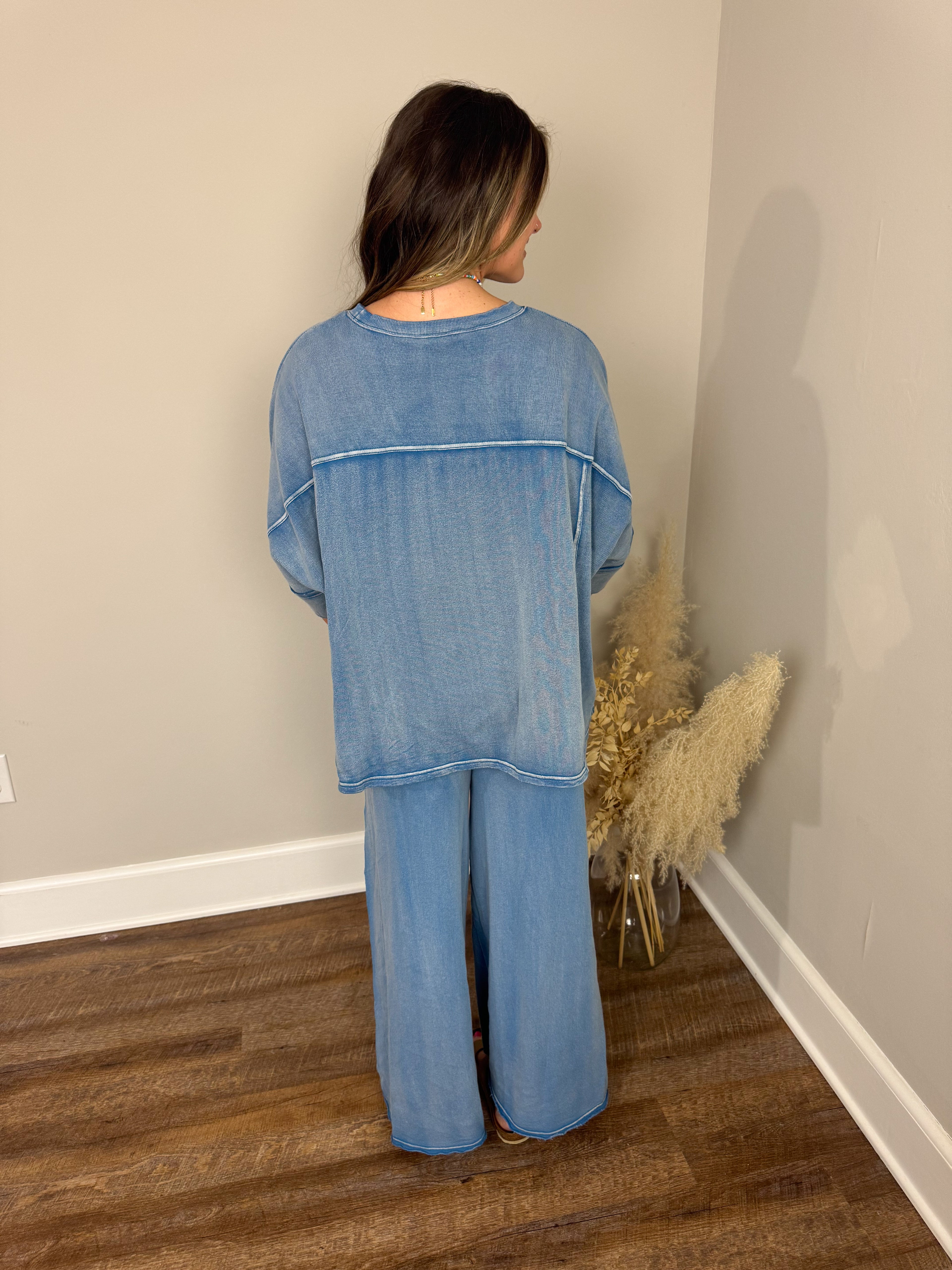 Delta Terry Pants | Blue