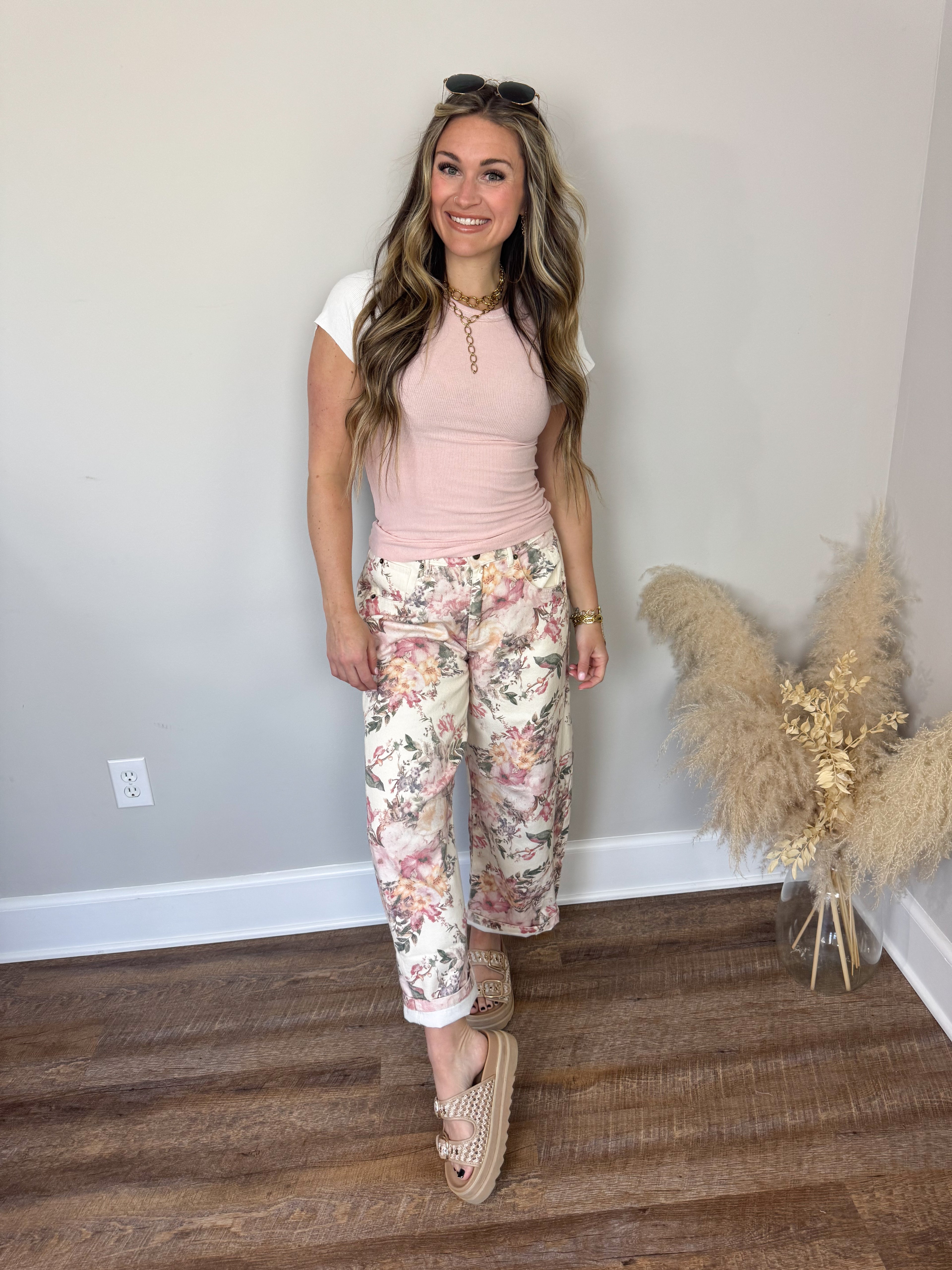 Petal Pop Floral Jeans