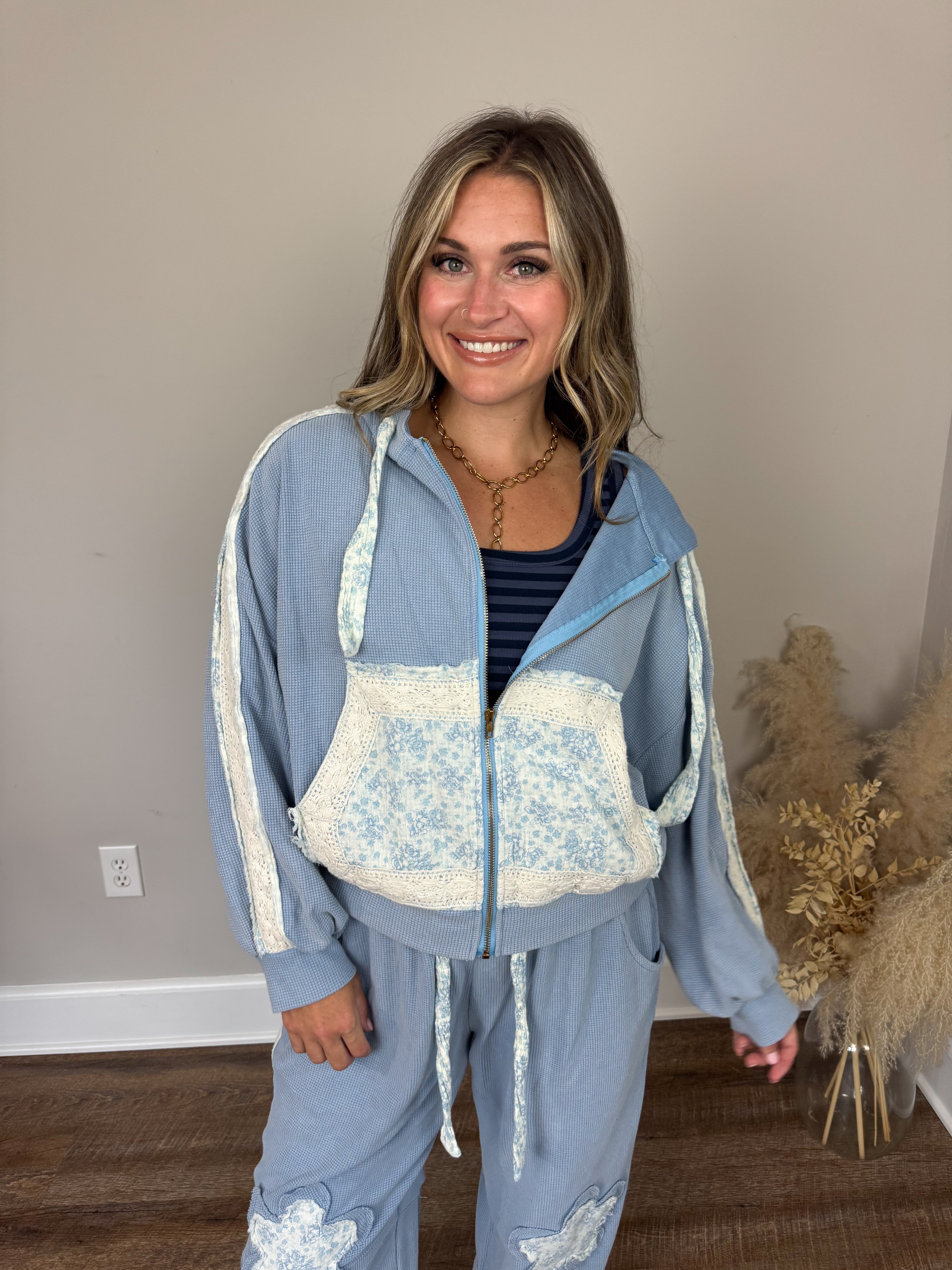 Jovi Thermal Hoodie | Blue