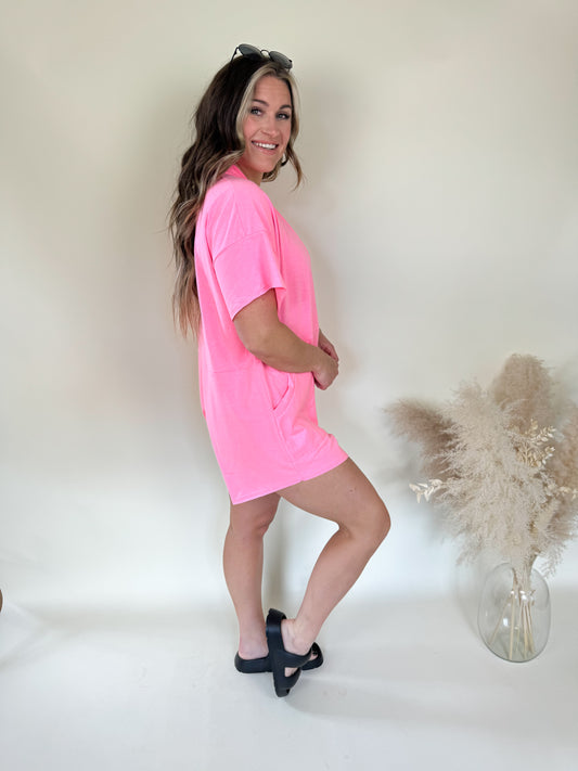 Travis Oversized Romper | Pink