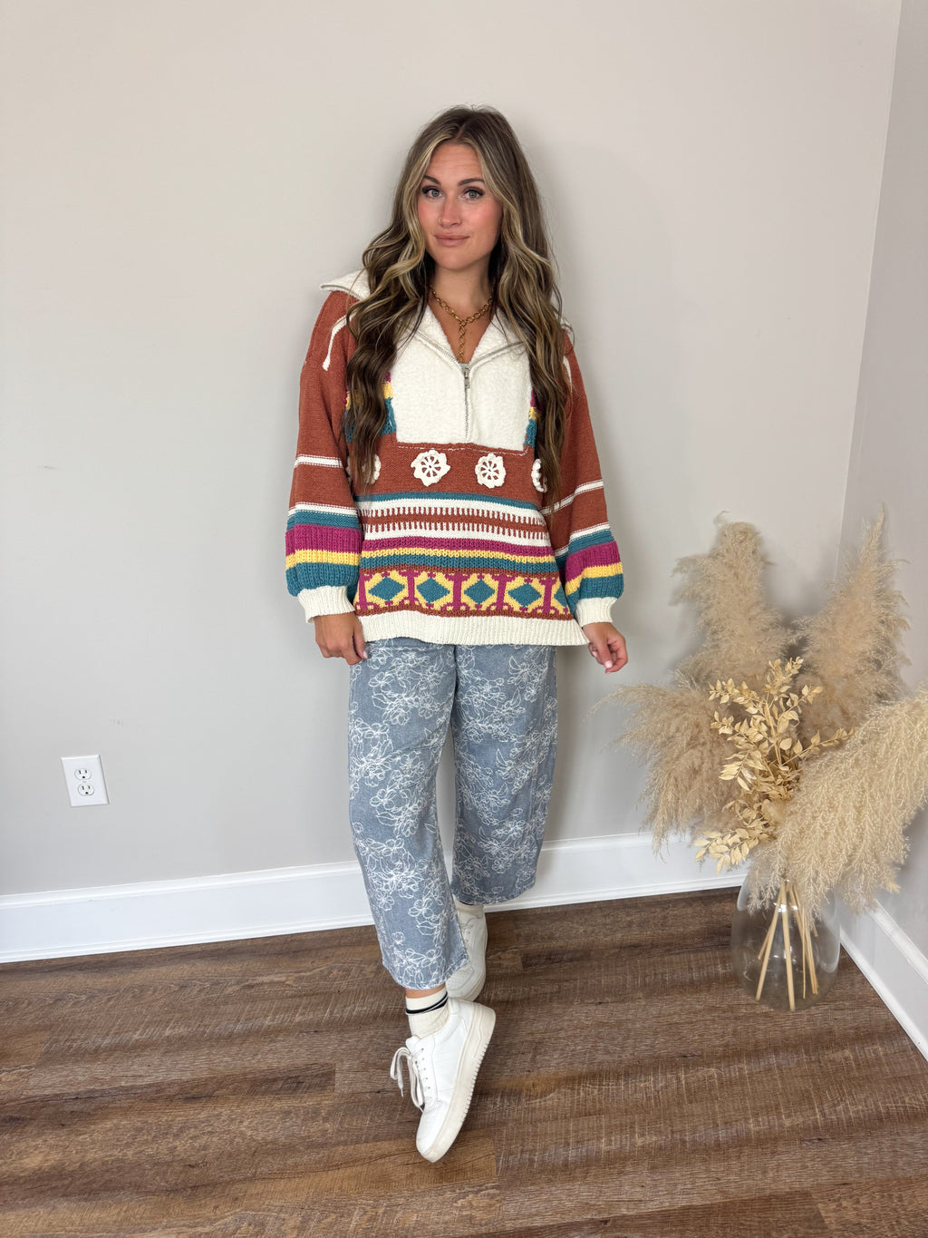 Snow Bunny Pullover | Brick