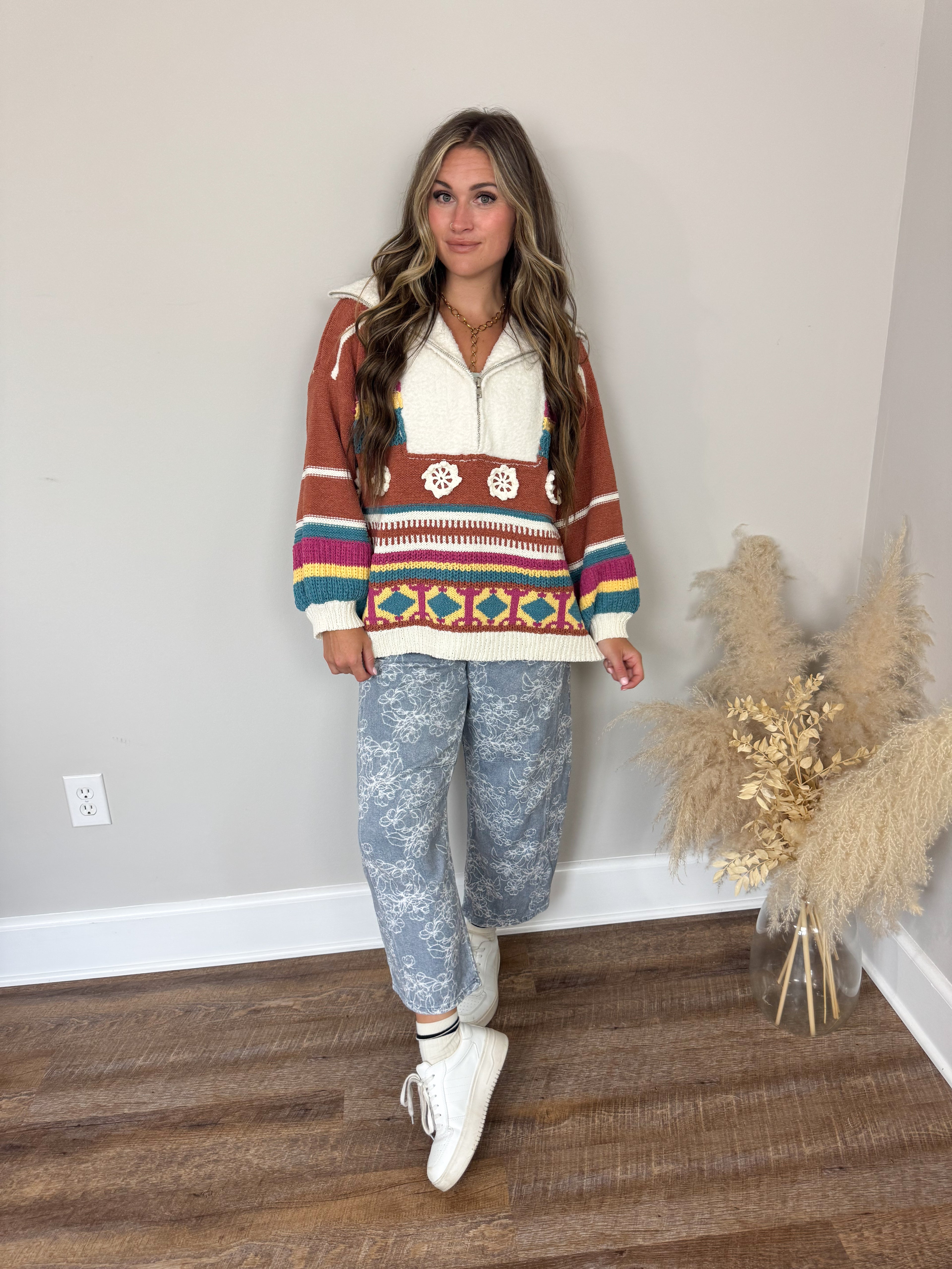Snow Bunny Pullover | Brick
