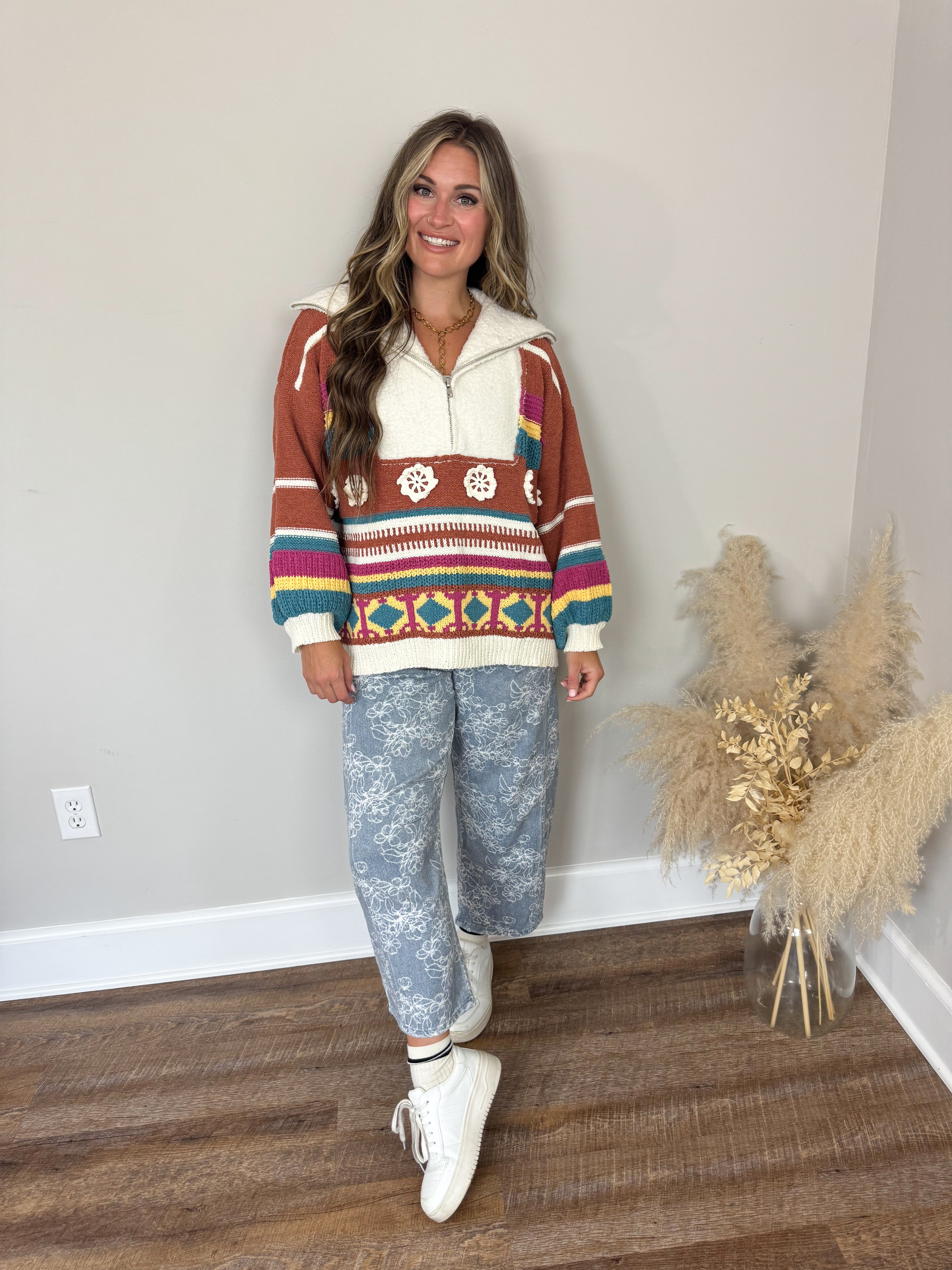 Snow Bunny Pullover | Brick