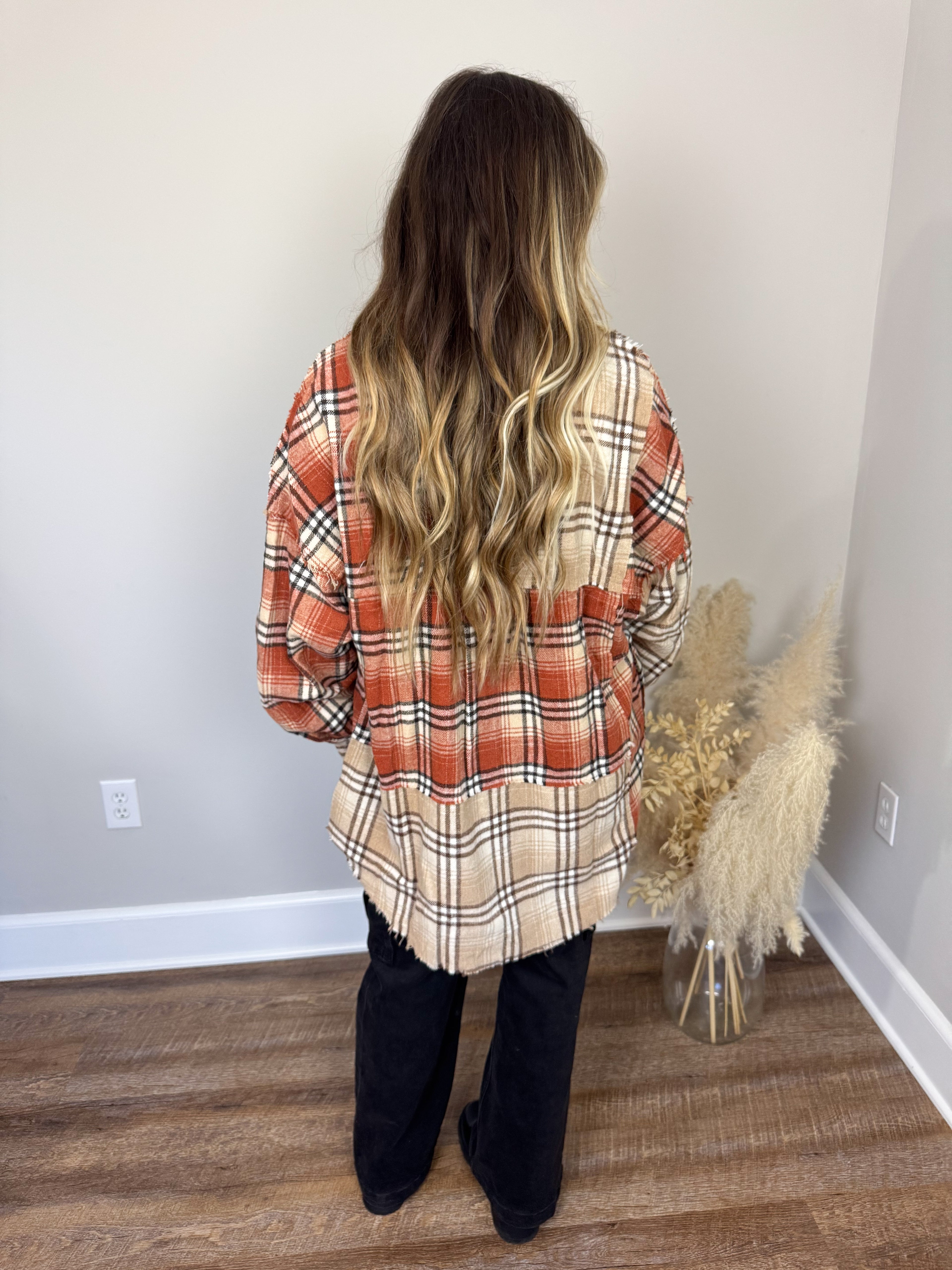 Keystone Plaid Top | Rust FINAL SALE