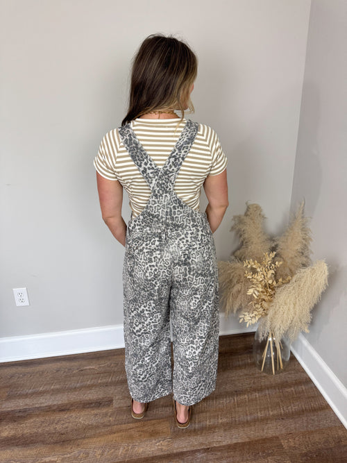 Beside Me Leopard Overalls