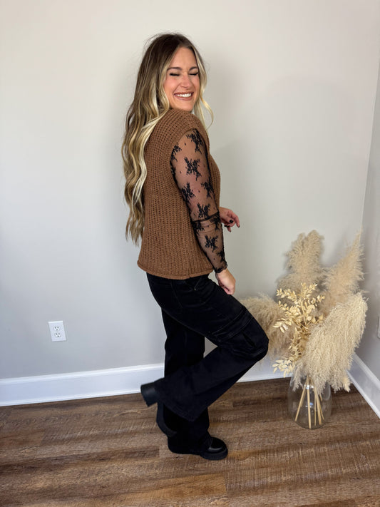 Seafoam Sweater Vest | Camel