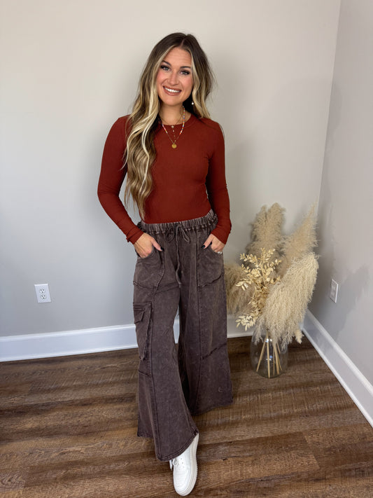 Clark High Neck Long Sleeve | Rust