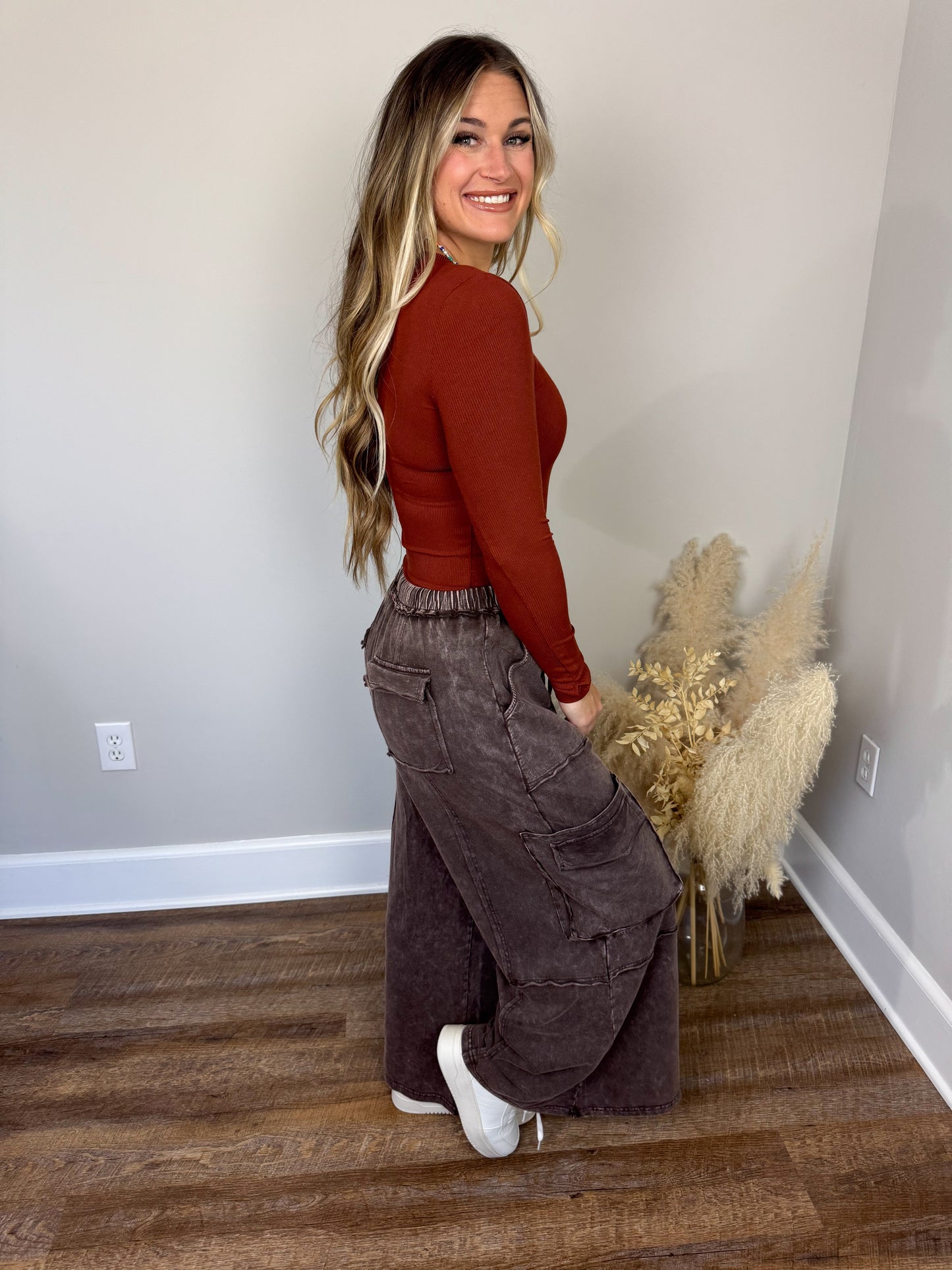 Clark High Neck Long Sleeve | Rust