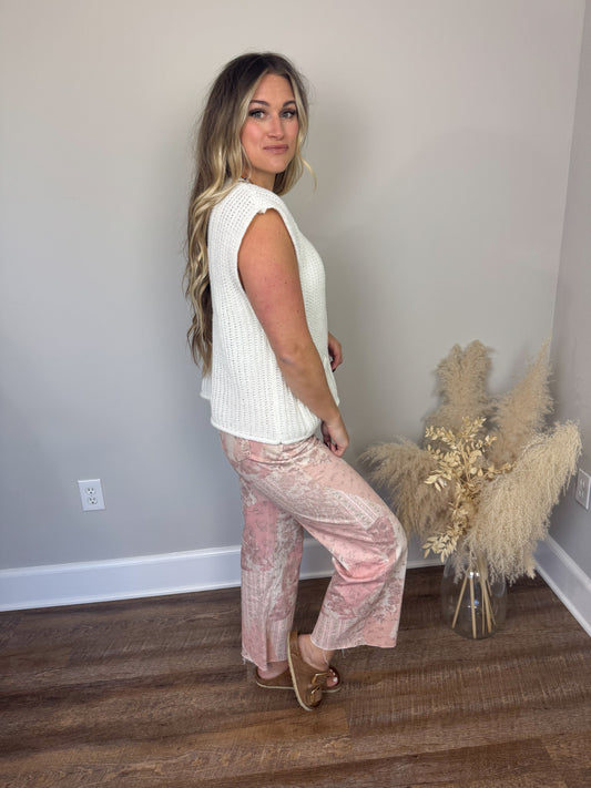 Haven Printed Pants | Pink