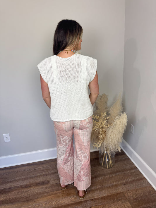 Seafoam Sweater Vest | Ivory